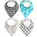 LvDD 4 Pack Baby Absorbent Cotton Bandana Drool Bibs,Unisex Cute Baby Gift for Boys & Girls Modern Baby Gifts Set