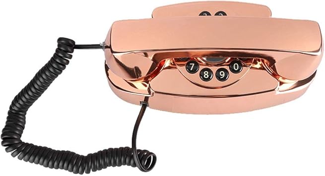 Amazon Com Antique Telephone Rose Gold Portable Desktop Landline Telephone Creative Retro Decorative Phone Number Store Button Dialing For Home Hotel Office Bar Decor Kids Girls Gift Home Improvement