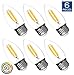 Hyperikon LED B11 Dimmable Filament Candle, 4W=40W, E26 Base, CRI90+, Blunt Tip, UL, Soft White, 6 Pack