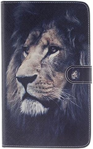 Galaxy Tab E 8.0 T377 Case, Luckycheng - [Cards Slot][Flip][Slim Fit][Lightweight][Wallet] Case Cover For Samsung Galaxy Tab E 8.0 T377 / T375 Tablet (lion)