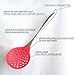 TENTA KITCHEN Premium Silicone Kitchen Utensil Silicone Slotted Skimmer Strainer Spoon with 18/0 Stainless Steel Stay Cool Handle