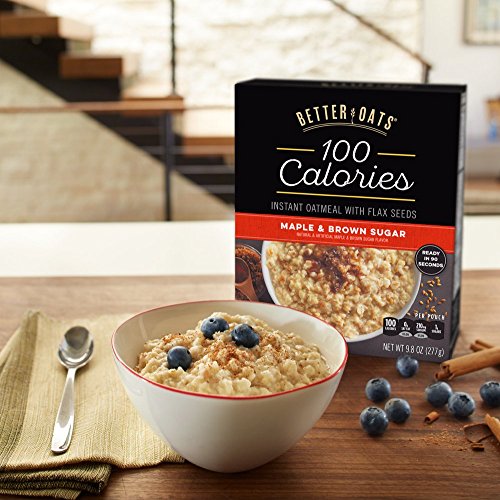 Better Oats 100 Calories Maple & Brown Sugar Instant Oatmeal with Flax