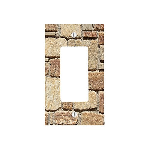 Stones Stone Rock Wall Background Pattern 1 Gang Decorator Dimmer Wall Plate (2.94 x 4.69in)