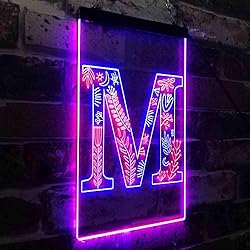 ADVPRO Letter M Initial Monogram Family Name Dual