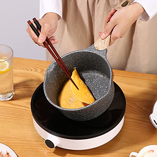 JEETEE 2 Quart Sauce Pan with Lid, Non Stick Small Pot with German