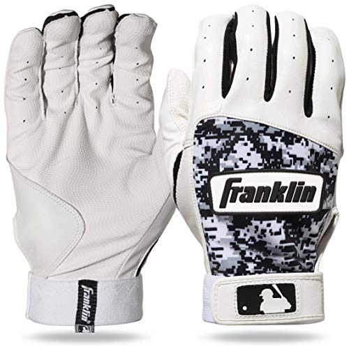 Franklin Sports MLB Digitek Baseball Batting Gloves Gray/White/Black