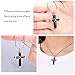 316l Stainless Steel Cremation Necklace Classic Cross Urn Pendant Memorial Jewelry for Ashes (black)