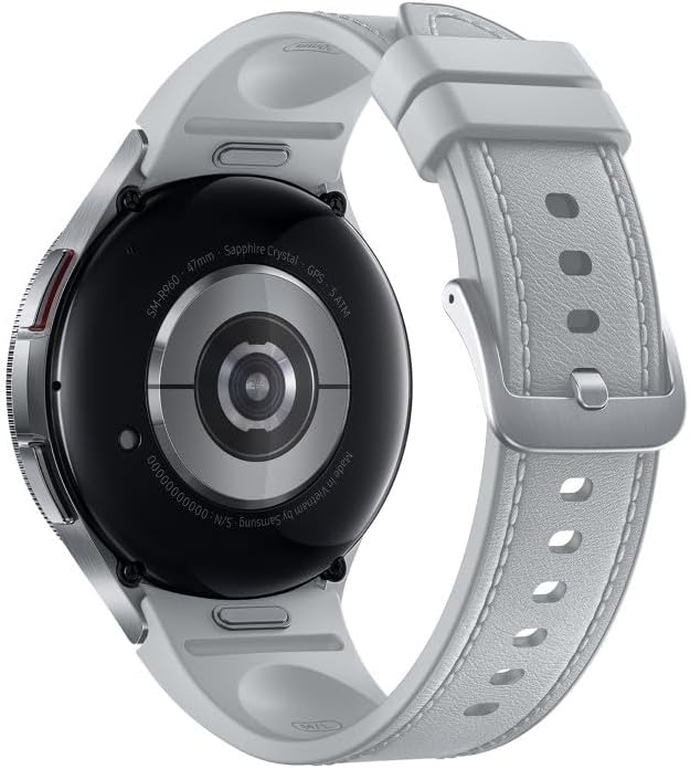 Galaxy Watch6 Classic 4G LTE, 47 mm + Correa de recambio - Smartwatch, Control de Salud, Seguimiento Deportivo, Batería de Carga Rápida, Plateado (Versión Española)