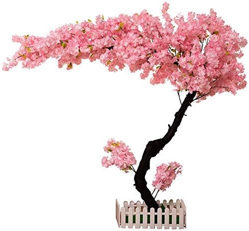 家の庭の装飾 手作りの豪華な造花桜ピンクの木の偽