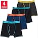 Calvin Klein Cotton Stretch Boys' Boxer Briefs (Medium, Black-Navy-Grey) 4 Pack