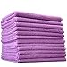 The Rag Company - All-Purpose Microfiber Terry Cleaning Towels - Commercial Grade, Highly Absorbent, Lint-Free, Streak-Free, Kitchens, Bathrooms, Offices, 300gsm, 12in x 12in, Lavender (12-Pack)