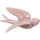 EXCEART Ceramic Wall Mounted Hanging Swallows Decoration Nordic Style Ceramic Birds Wall Art for Indoor Outdoor Home Decor Li
