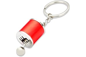 Jsorum Six Speed Manual Transmission Gear Shift Fidget Toy Keychain, Automotive Part Car Keychain Key Chain Accessories (Red)