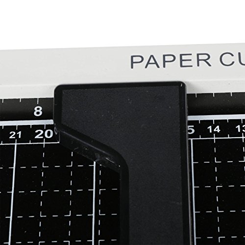 Professional Office Home Guillotine A4 Paper Cutter Black Steel Durable Accurate Desk Tops Paper Cutter Trimmer Scrap Machine（Black, 12.7 x 9.8 x 1.2inch） - Thumbnail 5