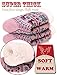 EBMORE Women Slipper Fuzzy Socks Fluffy Cozy Cabin Warm Winter Soft Thick Comfy Fleece Christmas Anti Slip Home Stocking Stuffer(Light Purple)