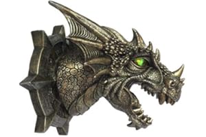 Pacific Giftware Dragon Dungeon Wall Plaque with LED Eyes