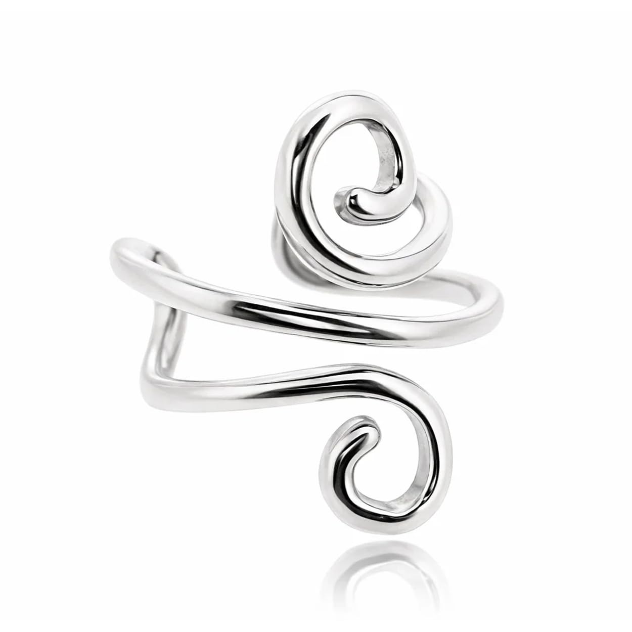 Sovats 925 Sterling Silver Swirl Ear Cuff for Women, Minimalist Abstract Wrap No Piercing Ear Jewelry Modern Silver Gift