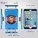 eSamcore Compatible with iPad Mini 5, iPad Mini 4 case Shockproof 360 Degree Rotating Leather Handle Grip and Kickstand Case with Built in HD Screen Protector [Blue]