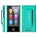 Minisuit JAZZ Slim Shell Case with Belt Clip + Screen Protector for iPod Nano 7 or 8 / 7th or 8th Gen (Rubberized Green)