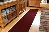 Extra Long Non Skid Red Hallway Entance Runner Mats - Sold And Priced By The Foot - 2ft 2