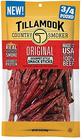thumbnail image 2 of Tillamook Country Smoker Hardwood Smoked Sausages - Original Beef Sticks, 12 Ounce 2 of 14
