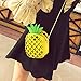 MILATA Fruit Pineapple Shaped Women Pu Leather Clutch Purse Cross Body Bag (yellow)