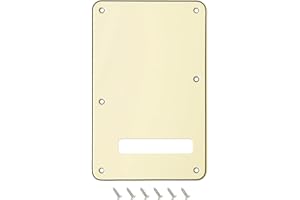 Banworks Electric Guitar 3 Ply Backplate 6-Hole Trem Tremolo Cover for USA/Mexican Fender Standard Strat ST JT/HGB-01 Cream