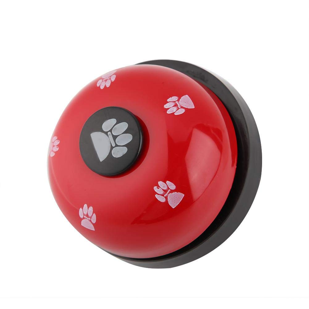 Smandy Dog Door Bell and Press Bell Pet Training Press Bell Iron Sturdy Pet Bell Desk Bell Call Bell for Dog Toilet Training Bell Interaction Bell (Red)