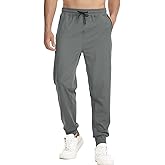 Surenow Men's Sweatpants Lightweight Joggers for Casual Athletic Workout Zipper Pockets Breathable Running Mesh Pants