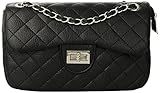 Women Fashion Shoulder Bag Quilting Chain Cross Korean Ladies Handbag Black