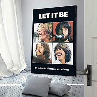 XYDQ Poster décoratif sur toile du groupe de rock britannique The Beatles pour salon, chambre à coucher 50 x 75 cm - Les Beatles, Paul McCartney, John Lennon, RIngo Starr, George Harrison XYDQ Poster décoratif sur toile du groupe de rock britannique The Beatles pour salon, chambre à coucher 50 x 75 cm – Image 3