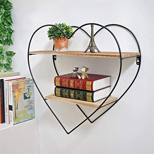 2 Tier Metal Iron Wood Wall Shelves Vintage Wall Shelf Shelf Bedroom Shelf Storage Rack Floating Unit Frame As Design Wall Decor
