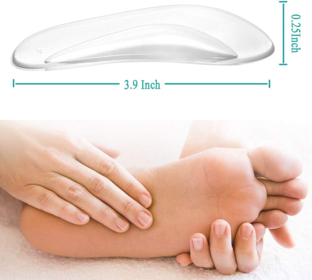 (12PCS) Arch Support,Soft Gel Insole Pads,High Heel Inserts Reusable Arch Cushions Best for Plantar Fasciitis and Flat Feet,Arch Pain Relief, for Men and Women: Health & Personal Care