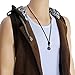 Seven And Eight Men's Vintage Punk Rock Style Camera Shape Leather Necklace Chain Cowboy Jewelry (Coffee Coins)