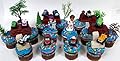 BLAZE Birthday CUPCAKE Topper Set Featuring Blaze Figures,Themed Decorative Accessories, Figures Average 1" to 2" Tall