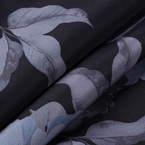 vermers Women Fashion Print Threaded Pants - Women Casual Loose Bandwidth Wide-Leg Pants Trousers(M, Black)