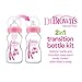 Dr. Brown's Wide-Neck Options Bottles, 2-in-1 Transition Bottle Kit, Pink, 9 Ounce