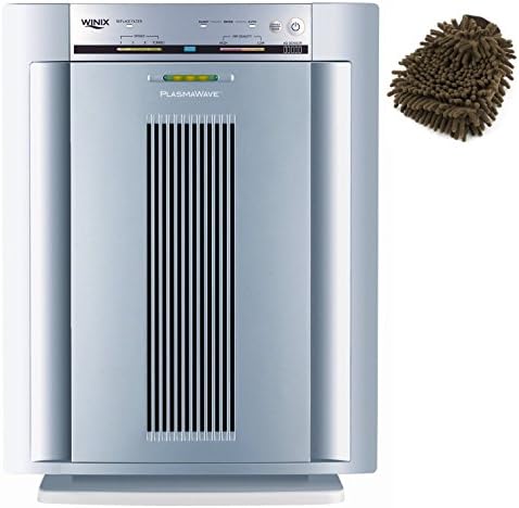 Winix 5300 Air Filter Purifier, HEPA Pet Plasmawave Cleaner, True Model Purifiers (Complete Set) w/ Bonus: Premium Microfiber Cleaner Bundle
