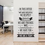 In This Office Ultimate Typography Decal Sticker Motivational Office Decor - 47.2 x 77.6 inches - 120 x 197 cm