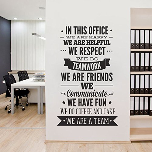 In This Office Ultimate Typography Decal Sticker Motivational Office Decor - 47.2 x 77.6 inches - 120 x 197 cm