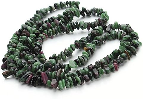 Natural Irregular Red Green Tourmaline Stone Chips Beads 5-8mm for Jewelry Making