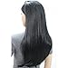 Aimole Long Straight 3/4 Women's Wigs Hair Piece Synthetic Hair with Black Headband(1-Black)
