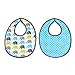 Bacati Elephants Bibs Set, Aqua/Lime/Grey