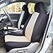 FH GROUP FH-FB102102 Classic Bucket Cloth Car Seat Covers Beige / Black color - Fit Most Car, Truck, Suv, or Van
