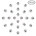 Pandahall 200pcs Antique Silver Tibetan Style Bicone Spacer Beads Metal Beads for Bracelet Making (4x4.5mm)
