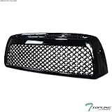 Topline Autopart Black Tr-Sport Mesh Front Hood Bumper Grill Grille Cover ABS 07-09 Toyota Tundra