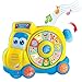 Happkid Preschool Spinning Learning School Bus, Animal Learning Toys with Realistic Sounds and Quiz Mode