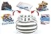 Best Stuffed Animal Storage Bean Bag Chair, Premium Cotton Canvas Toy Organizer for Kids Bedroom, Perfect Storage Solution for Plush Toys, Blankets, Towels & Clothes Grey/White Stripes By T-Bugs