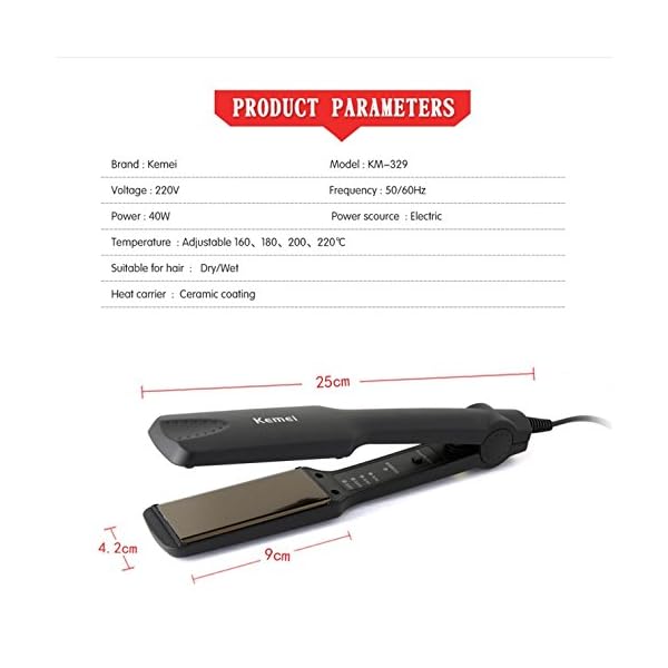 kemei hair straightener km 329