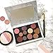 Marble Large Empty Magnetic Makeup Palette Set for Depotting with 10 pcs Magnetic Stickers. Depot Eyeshadows, Highlighters, and Blushes by Altair Beauty.
